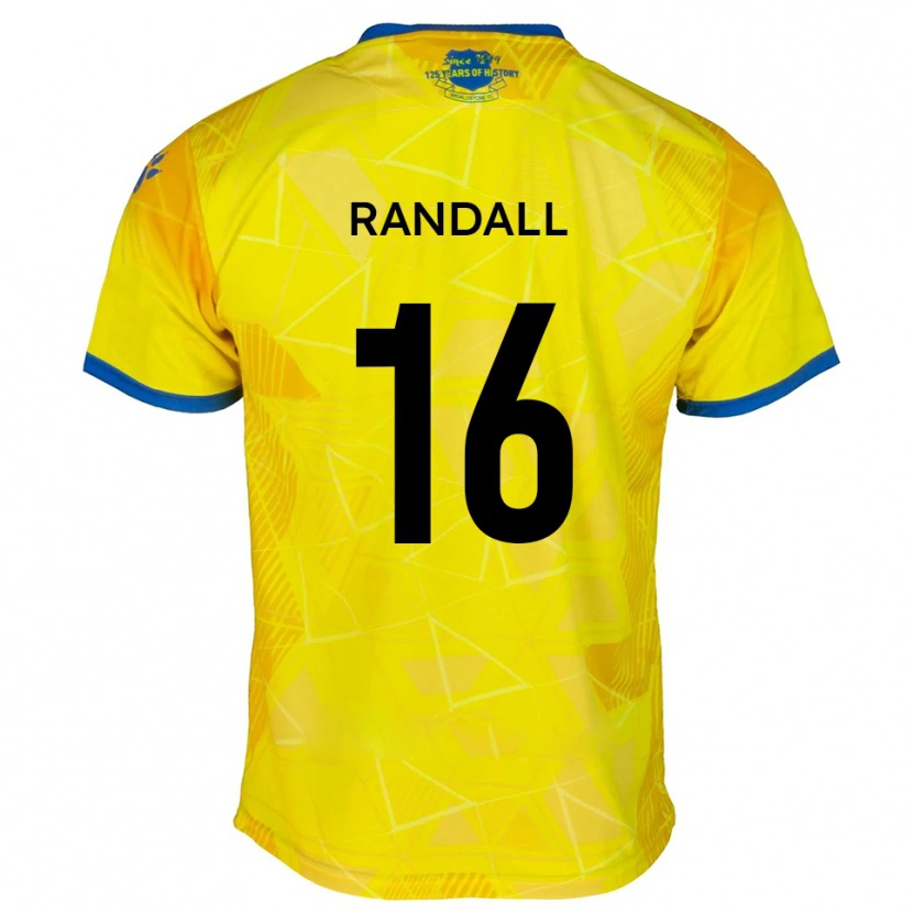 Danxen Dámské Will Randall #16 Žlutá Modrá Daleko Hráčské Dresy 2025/26 Dres