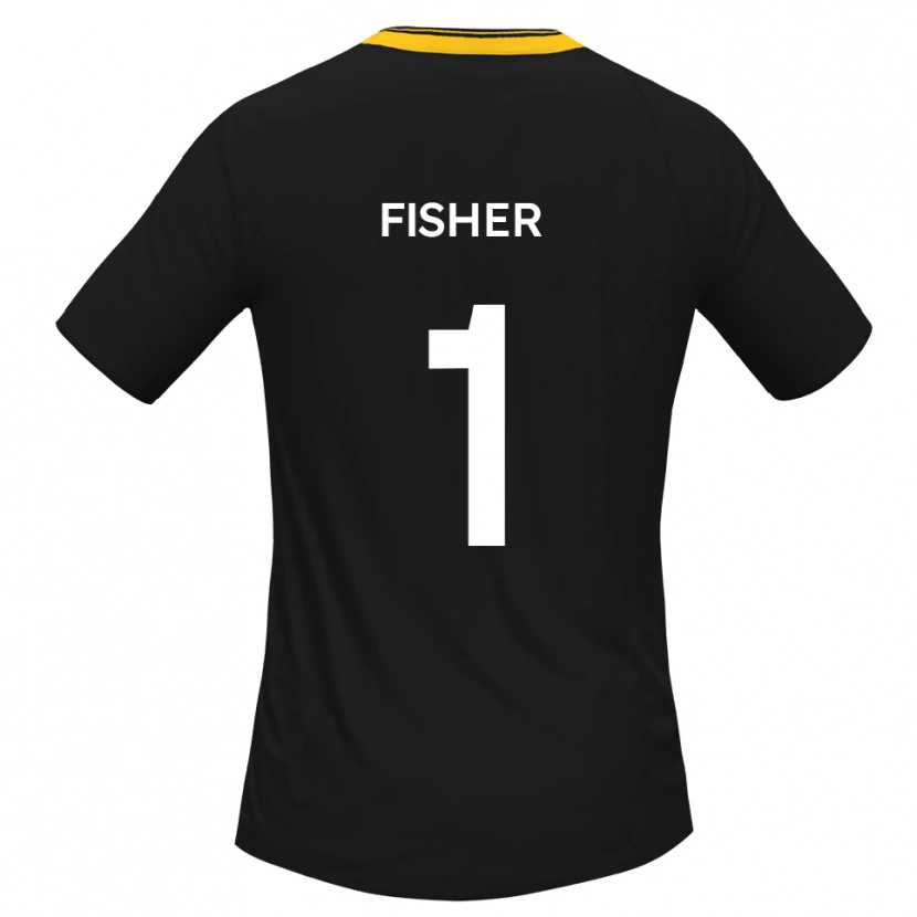 Danxen Dámské Tobias Fisher #1 Černá Žlutá Daleko Hráčské Dresy 2025/26 Dres