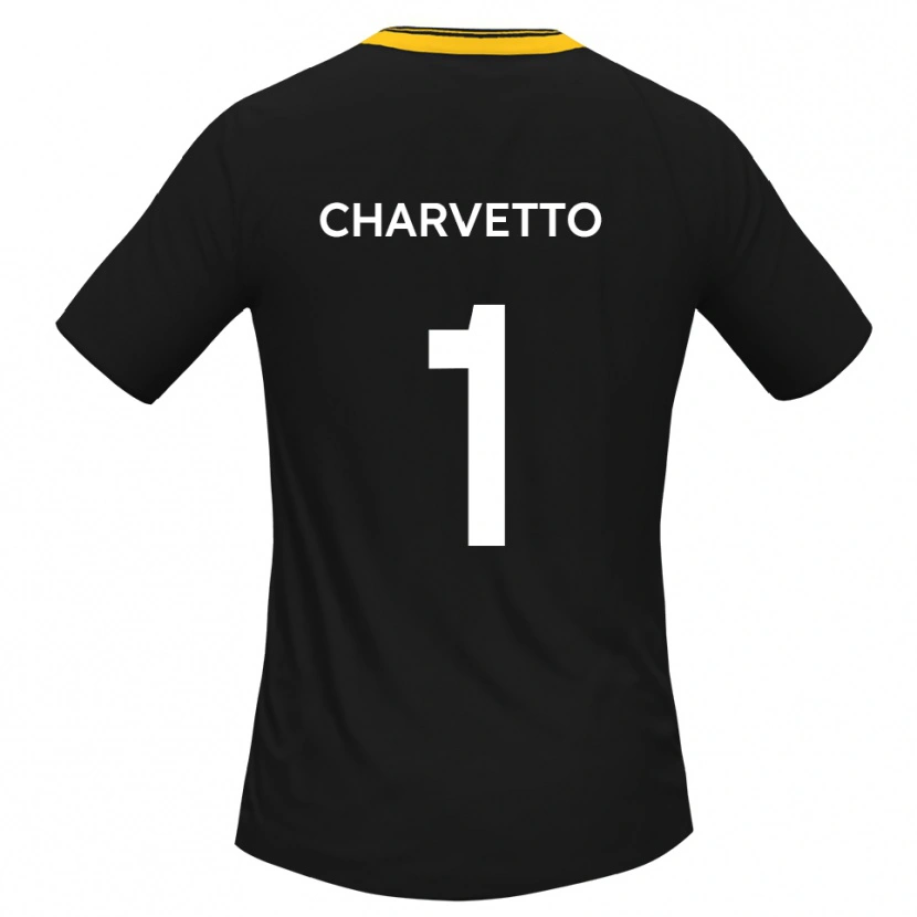 Danxen Dámské Michael Charvetto #1 Černá Žlutá Daleko Hráčské Dresy 2025/26 Dres