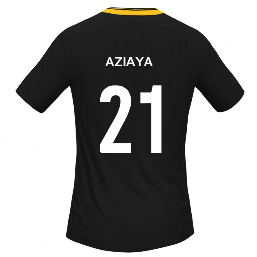 Danxen Dámské David Aziaya #21 Černá Žlutá Daleko Hráčské Dresy 2025/26 Dres