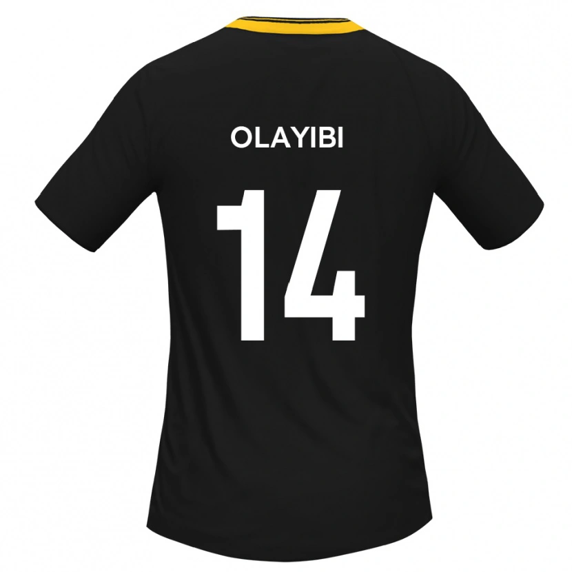 Danxen Dámské Daniel Olayibi #14 Černá Žlutá Daleko Hráčské Dresy 2025/26 Dres