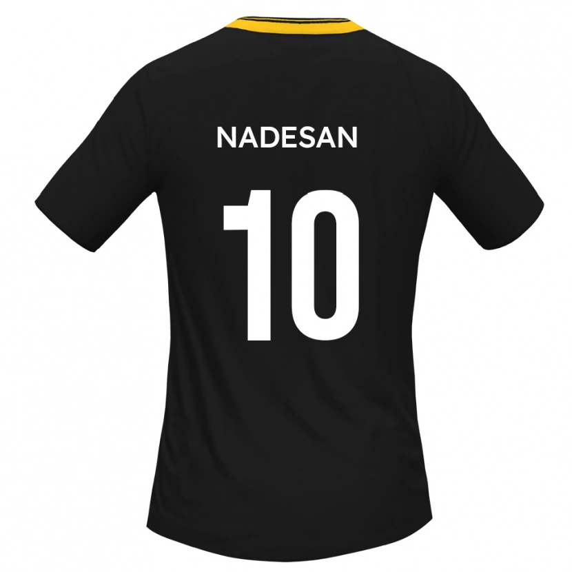 Danxen Dámské Ashley Nadesan #10 Černá Žlutá Daleko Hráčské Dresy 2025/26 Dres