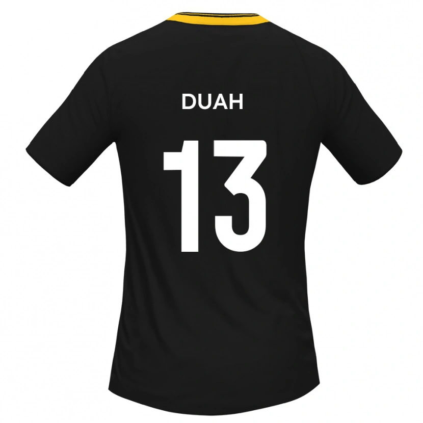 Danxen Dámské Enos Duah #13 Černá Žlutá Daleko Hráčské Dresy 2025/26 Dres