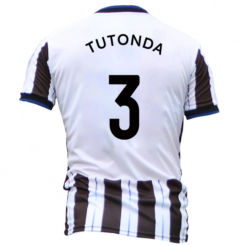 Danxen Dámské David Tutonda #3 Bílá Černá Daleko Hráčské Dresy 2025/26 Dres