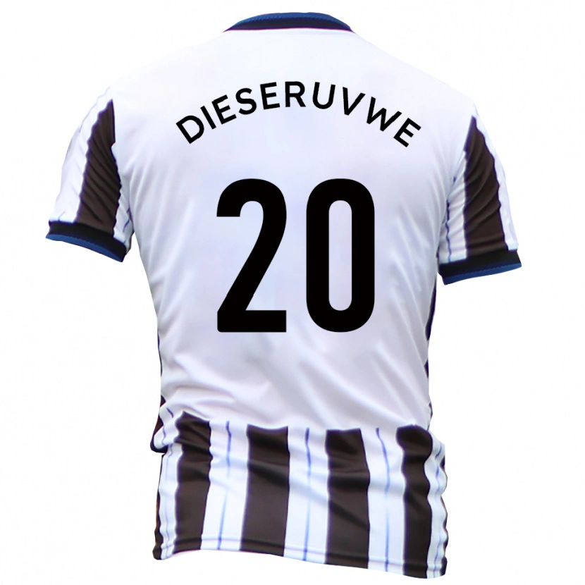 Danxen Dámské Emmanuel Dieseruvwe #20 Bílá Černá Daleko Hráčské Dresy 2025/26 Dres