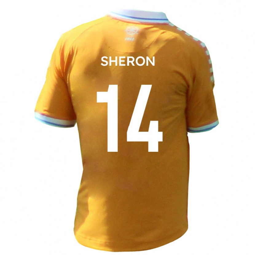 Danxen Dámské Nathan Sheron #14 Žlutá Modrá Daleko Hráčské Dresy 2025/26 Dres