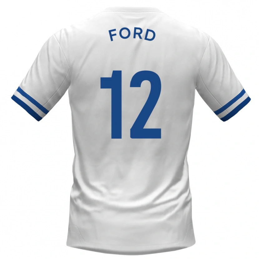 Danxen Dámské Nathaniel Ford #12 Bílá Modrá Daleko Hráčské Dresy 2025/26 Dres