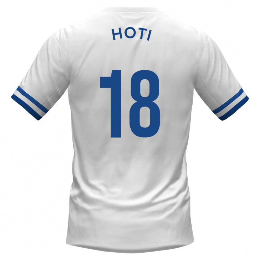 Danxen Dámské Florent Hoti #18 Bílá Modrá Daleko Hráčské Dresy 2025/26 Dres