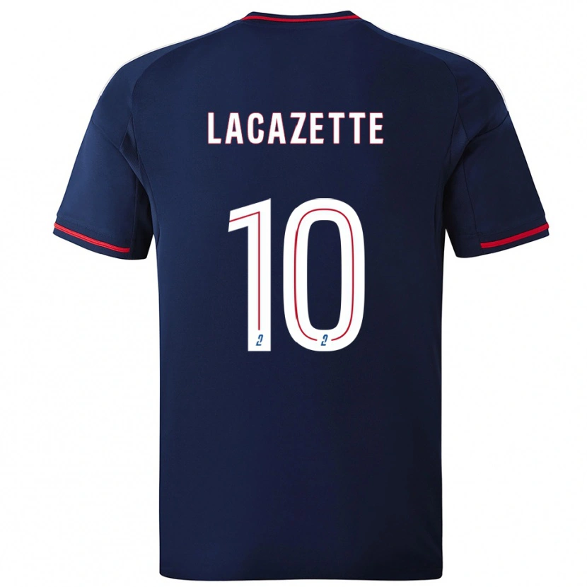 Danxen Dámské Alexandre Lacazette #10 Tmavě Modrá Červená Daleko Hráčské Dresy 2025/26 Dres