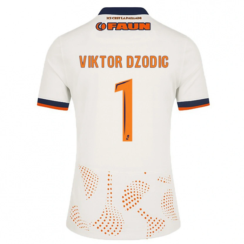 Danxen Dámské Viktor Dzodic #1 Bílá Oranžová Daleko Hráčské Dresy 2025/26 Dres