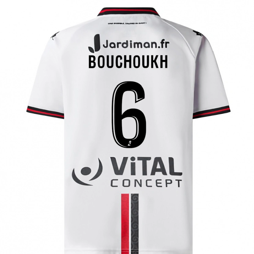 Danxen Dámské Ahmed Bouchoukh #6 Bílá Červená Daleko Hráčské Dresy 2025/26 Dres