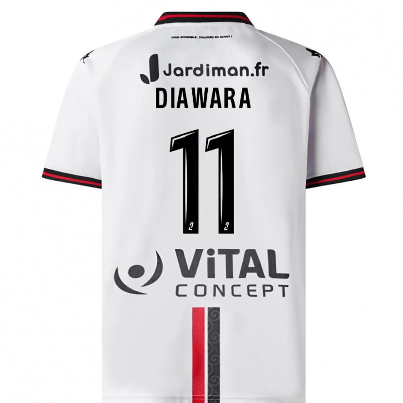 Danxen Dámské Mamadou Diawara #11 Bílá Červená Daleko Hráčské Dresy 2025/26 Dres