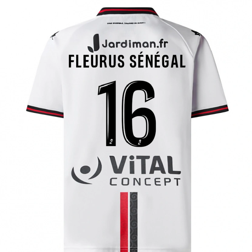 Danxen Dámské Paul Fleurus Sénégal #16 Bílá Červená Daleko Hráčské Dresy 2025/26 Dres