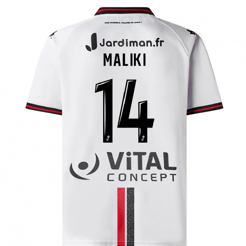 Danxen Dámské Abdou Maliki #14 Bílá Červená Daleko Hráčské Dresy 2025/26 Dres