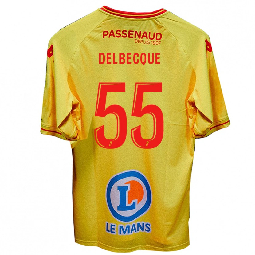 Danxen Dámské Augustin Delbecque #55 Žlutá Daleko Hráčské Dresy 2025/26 Dres