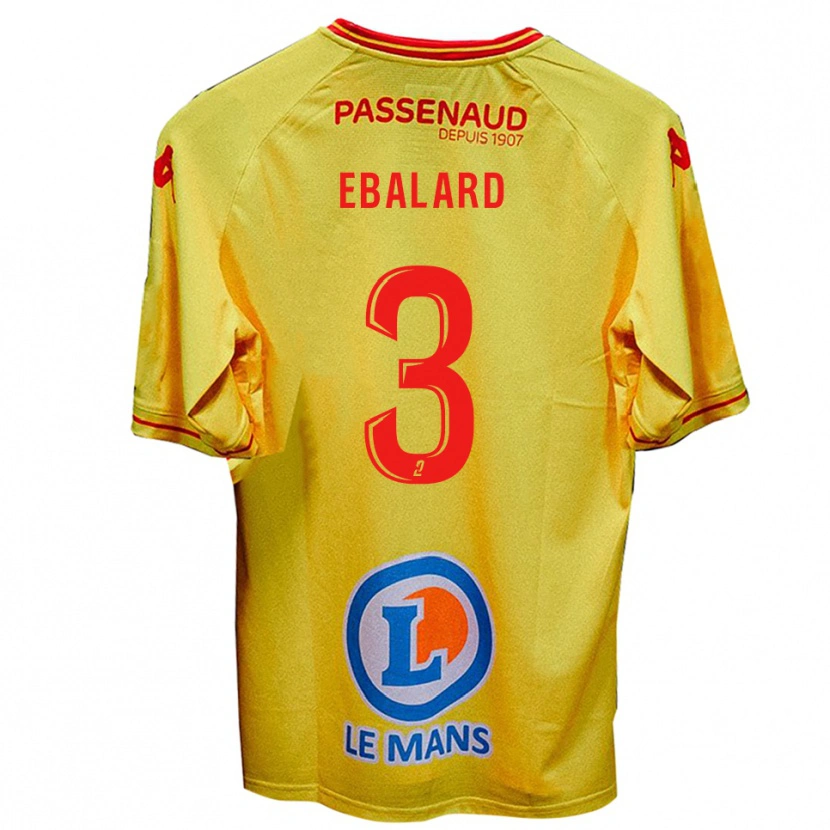 Danxen Dámské Yannick Ebalard #3 Žlutá Daleko Hráčské Dresy 2025/26 Dres