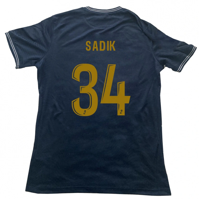 Danxen Dámské Omar Sadik #34 Tmavě Modrá Zlatá Daleko Hráčské Dresy 2025/26 Dres
