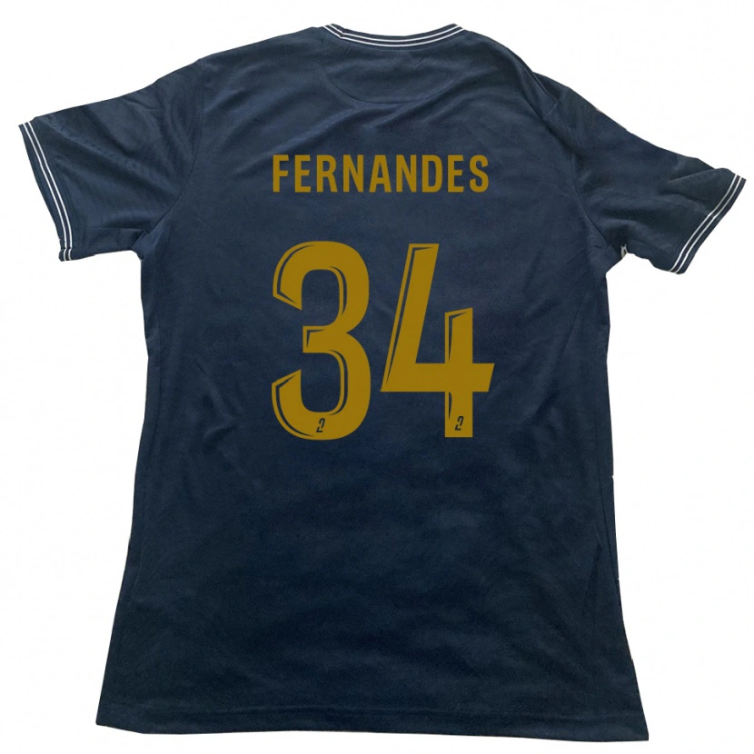 Danxen Dámské Alexandre Fernandes #34 Tmavě Modrá Zlatá Daleko Hráčské Dresy 2025/26 Dres