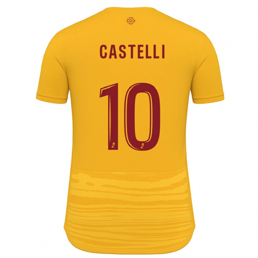 Danxen Dámské Fabio Castelli #10 Oranžová Burgundská Daleko Hráčské Dresy 2025/26 Dres