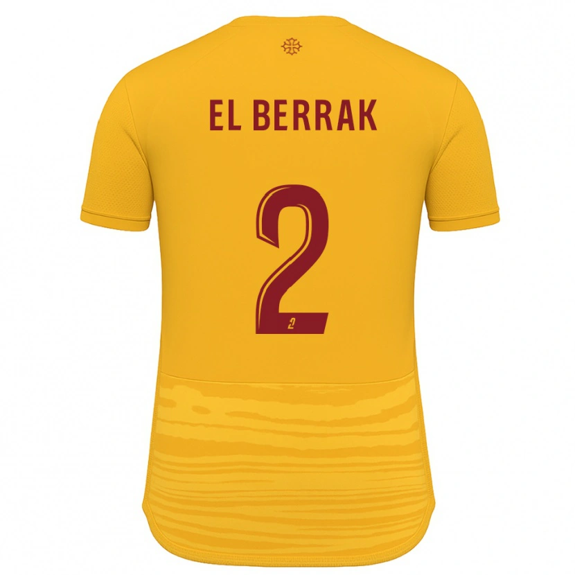 Danxen Dámské Nael El Berrak #2 Oranžová Burgundská Daleko Hráčské Dresy 2025/26 Dres