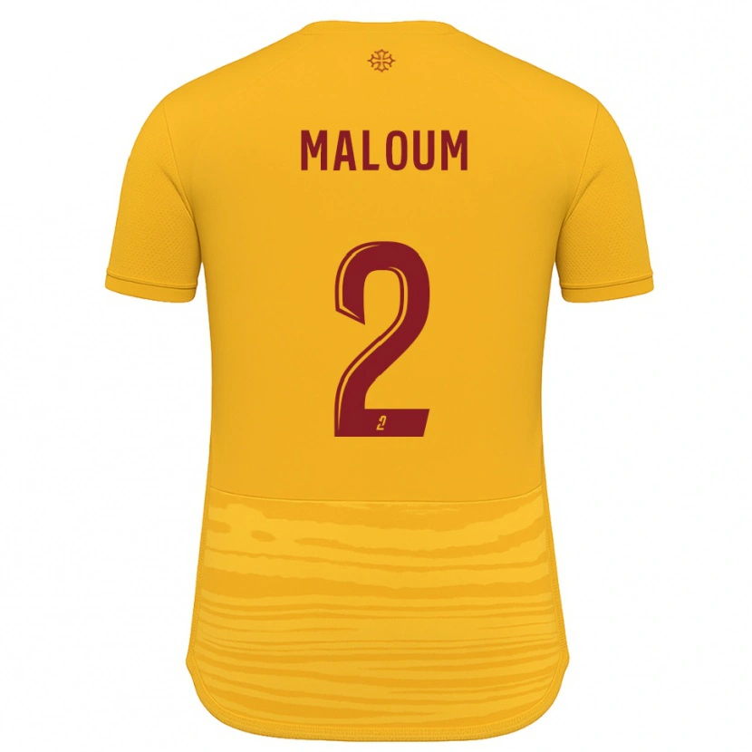 Danxen Dámské Bilal Maloum #2 Oranžová Burgundská Daleko Hráčské Dresy 2025/26 Dres