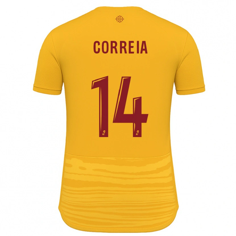 Danxen Dámské Tiago Correia #14 Oranžová Burgundská Daleko Hráčské Dresy 2025/26 Dres