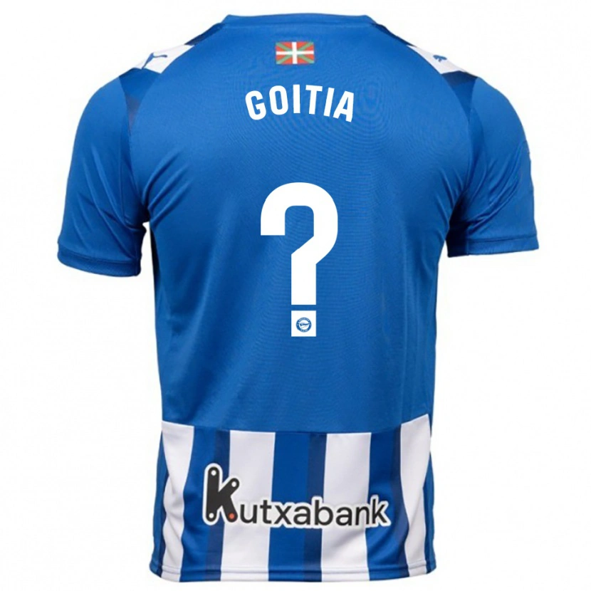 Danxen Dětské Pablo Goitia #0 Modrá Bílá Domů Hráčské Dresy 2025/26 Dres