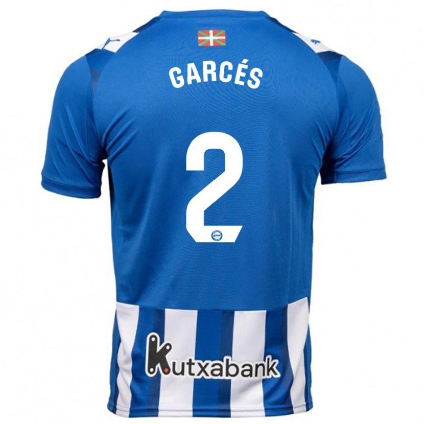Danxen Dětské Facundo Garcés #2 Modrá Bílá Domů Hráčské Dresy 2025/26 Dres