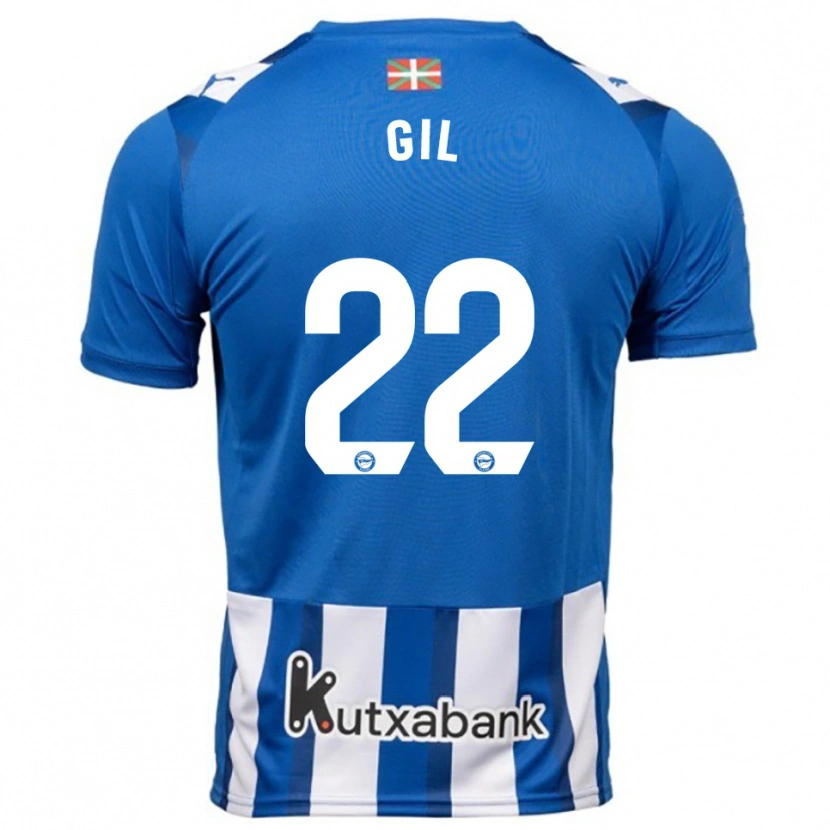 Danxen Dětské Raquel Gil #22 Modrá Bílá Domů Hráčské Dresy 2025/26 Dres