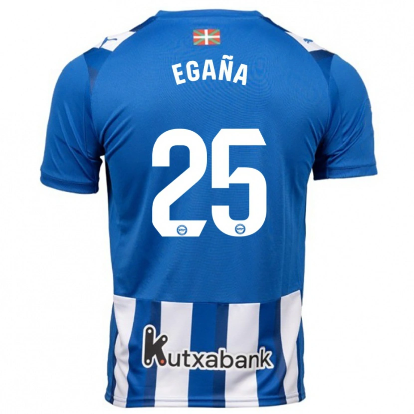 Danxen Dětské Eider Egaña #25 Modrá Bílá Domů Hráčské Dresy 2025/26 Dres