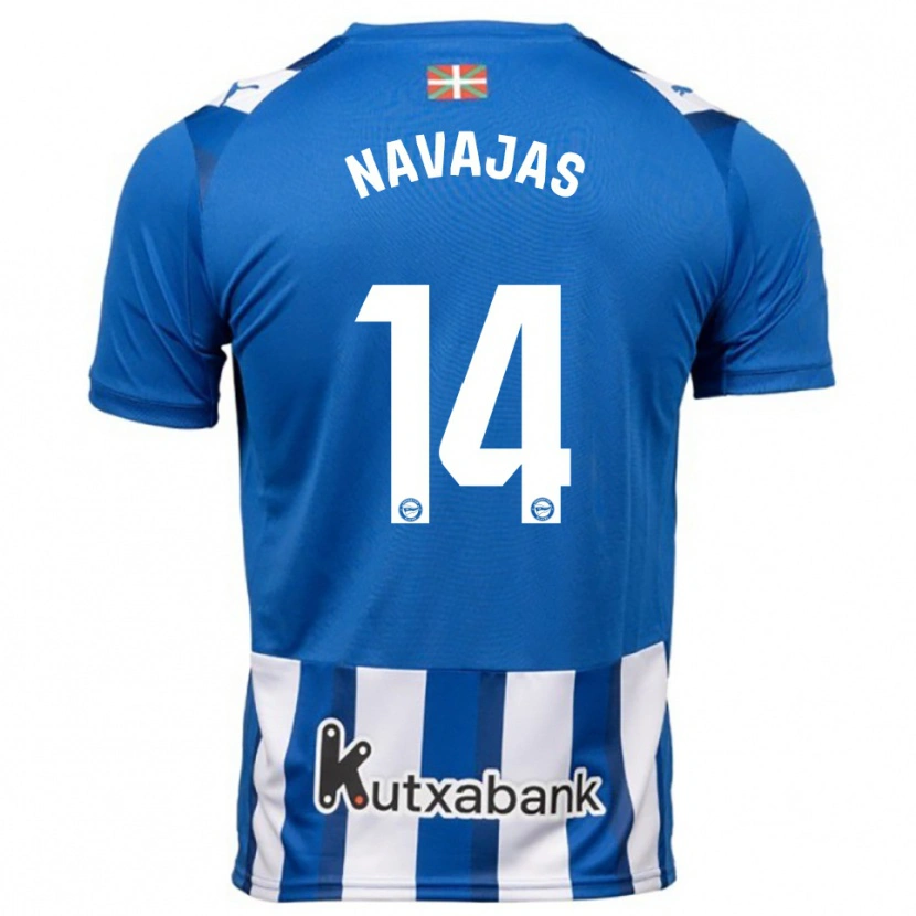 Danxen Dětské Laura Navajas #14 Modrá Bílá Domů Hráčské Dresy 2025/26 Dres