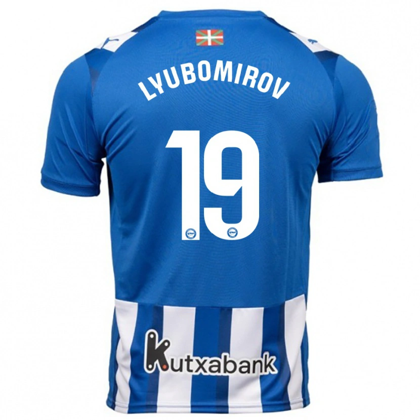 Danxen Dětské Daniel Lyubomirov #19 Modrá Bílá Domů Hráčské Dresy 2025/26 Dres