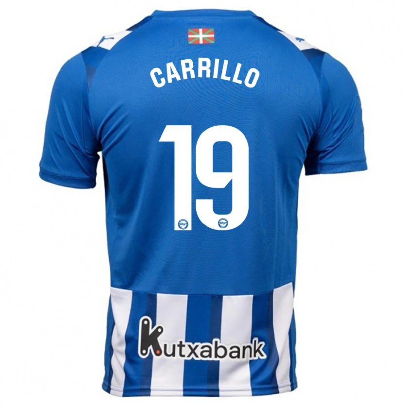 Danxen Dětské Sara Carrillo #19 Modrá Bílá Domů Hráčské Dresy 2025/26 Dres