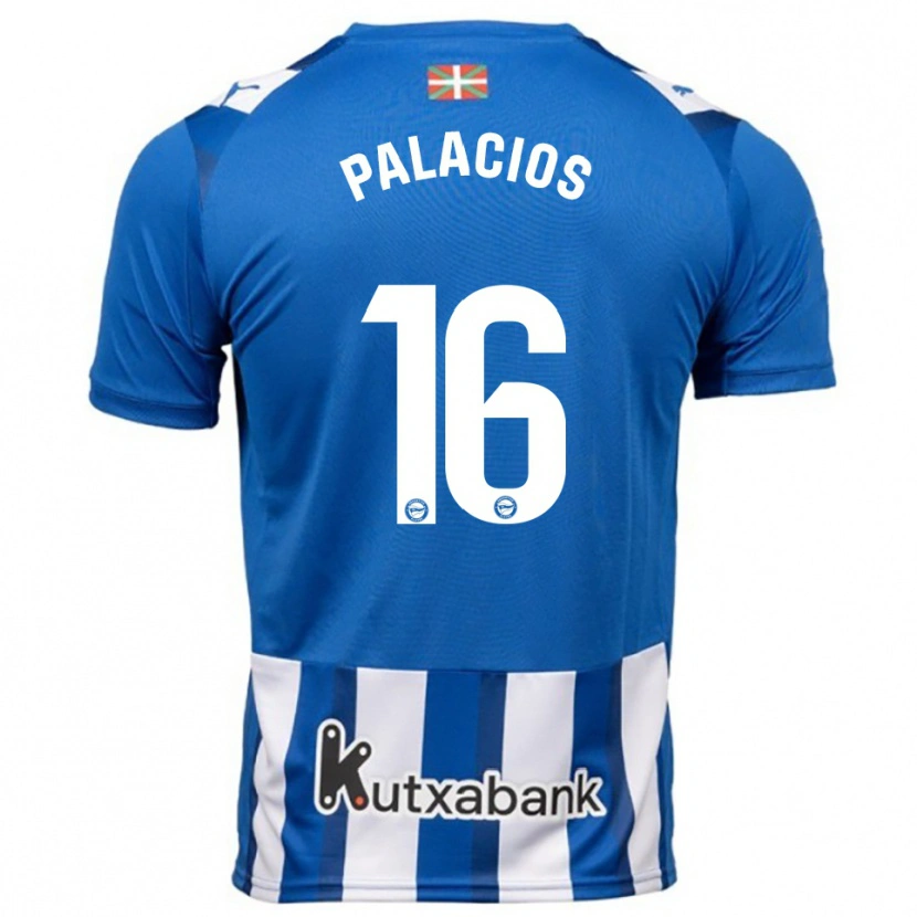 Danxen Dětské Aser Palacios #16 Modrá Bílá Domů Hráčské Dresy 2025/26 Dres