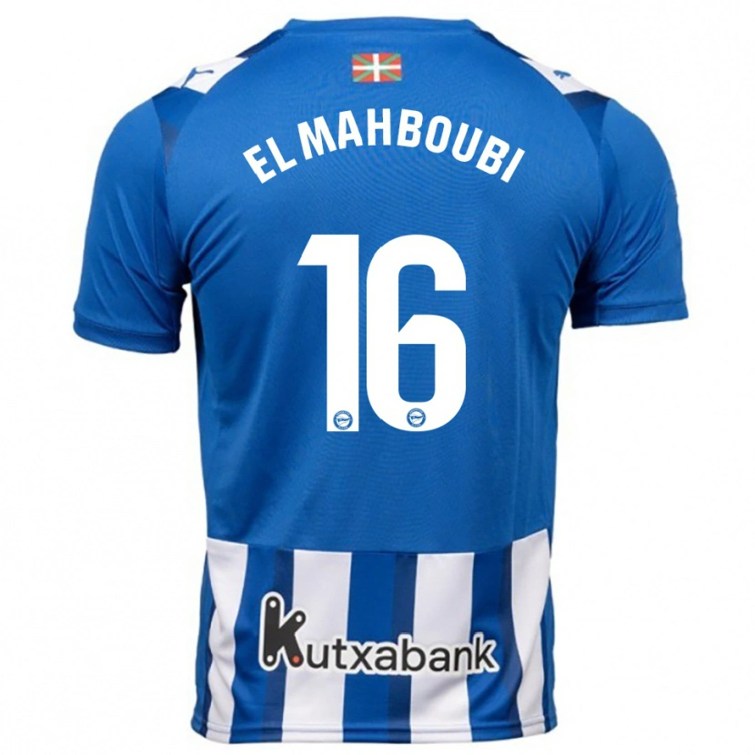 Danxen Dětské Sami El Mahboubi #16 Modrá Bílá Domů Hráčské Dresy 2025/26 Dres