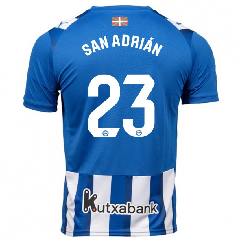 Danxen Dětské Marta San Adrián #23 Modrá Bílá Domů Hráčské Dresy 2025/26 Dres