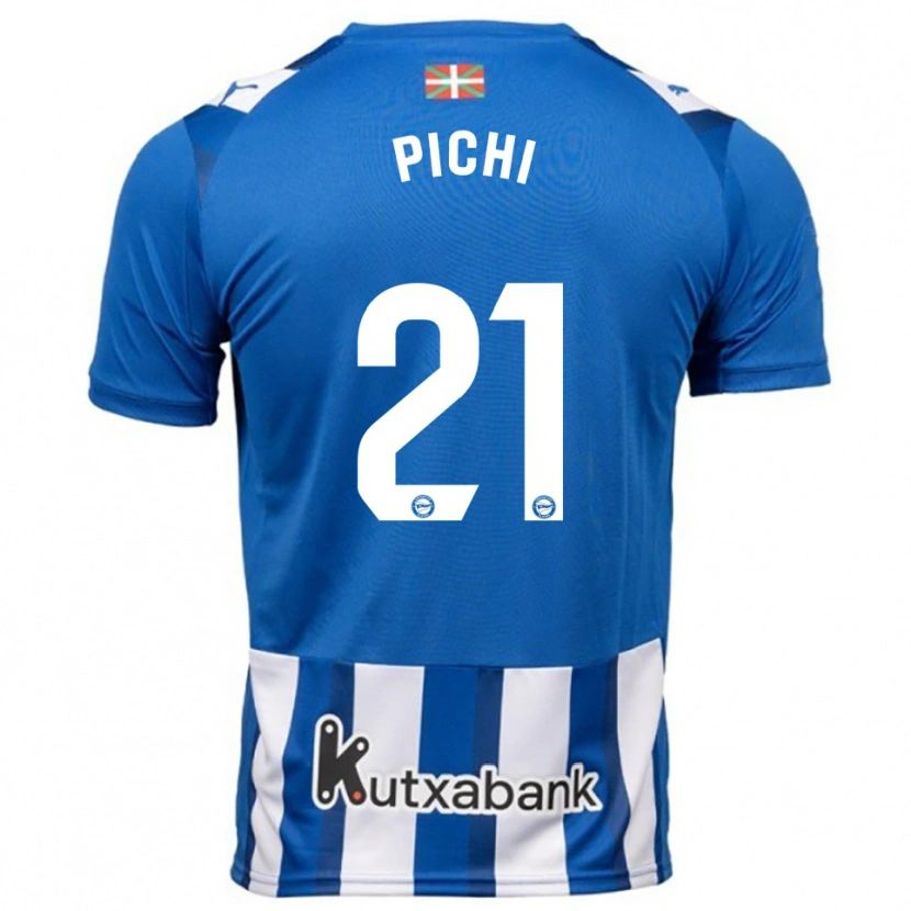 Danxen Dětské Maria Garcia Pichi #21 Modrá Bílá Domů Hráčské Dresy 2025/26 Dres