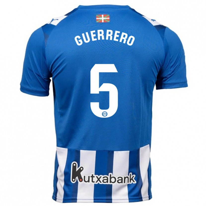 Danxen Dětské Ángel Guerrero #5 Modrá Bílá Domů Hráčské Dresy 2025/26 Dres