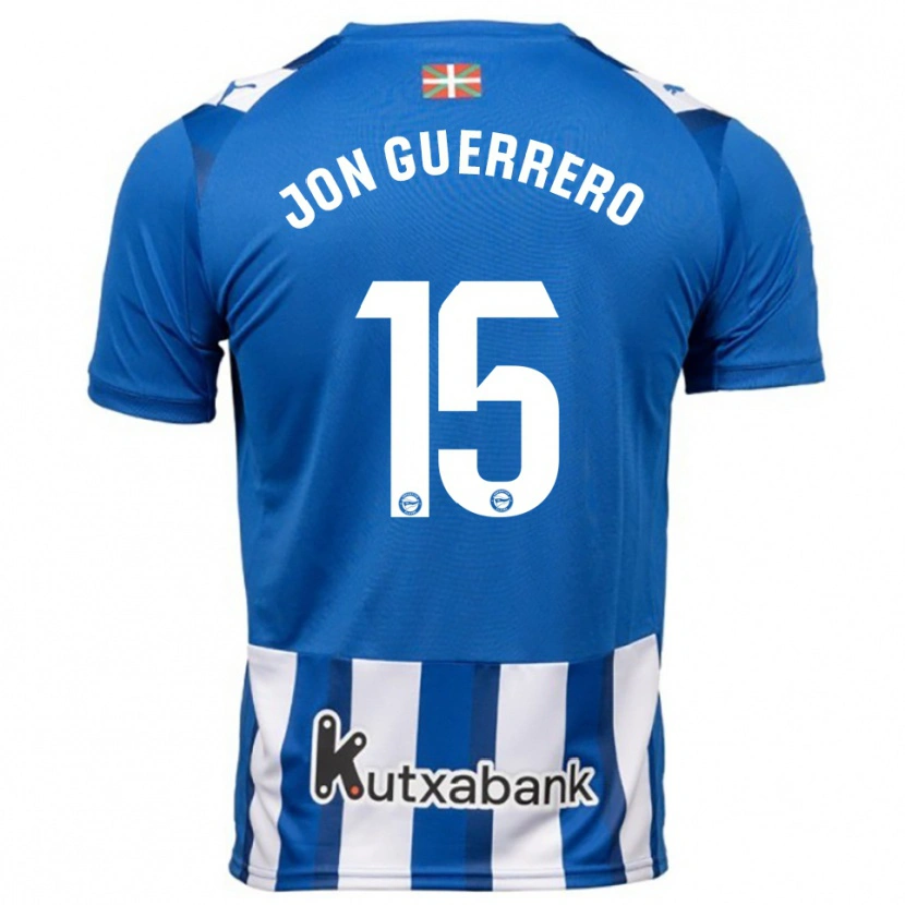 Danxen Dětské Julen Jon Guerrero #15 Modrá Bílá Domů Hráčské Dresy 2025/26 Dres