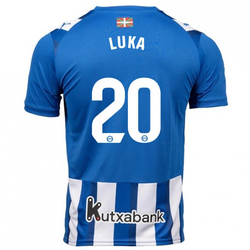 Danxen Dětské Luka Romero #20 Modrá Bílá Domů Hráčské Dresy 2025/26 Dres