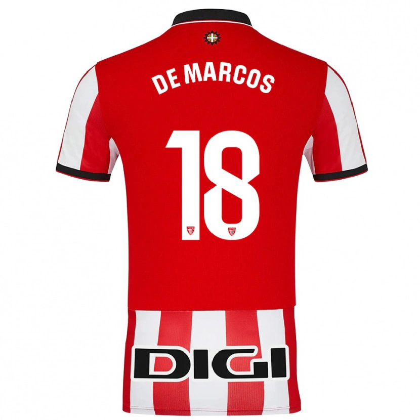 Danxen Dětské Oscar De Marcos #18 Červená Bílá Domů Hráčské Dresy 2025/26 Dres