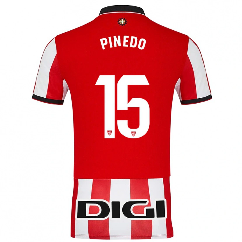 Danxen Dětské Clara Pinedo Castresana #15 Červená Bílá Domů Hráčské Dresy 2025/26 Dres