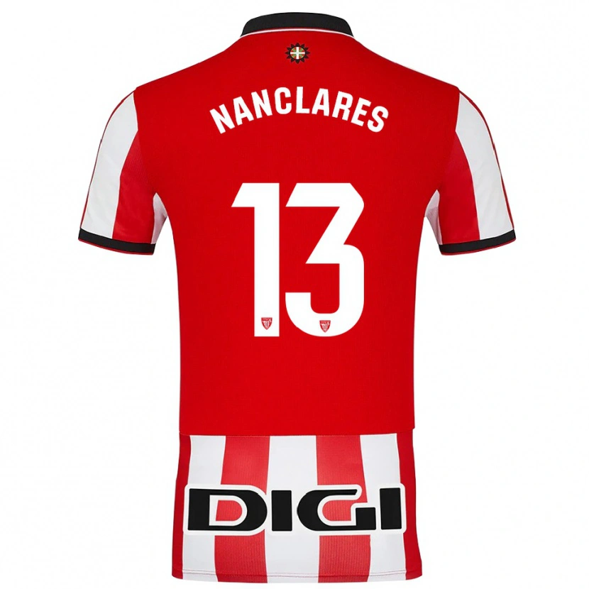 Danxen Dětské Adriana Nanclares Romero #13 Červená Bílá Domů Hráčské Dresy 2025/26 Dres
