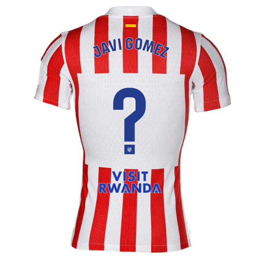 Danxen Dětské Javi Gomez #0 Červená Bílá Domů Hráčské Dresy 2025/26 Dres