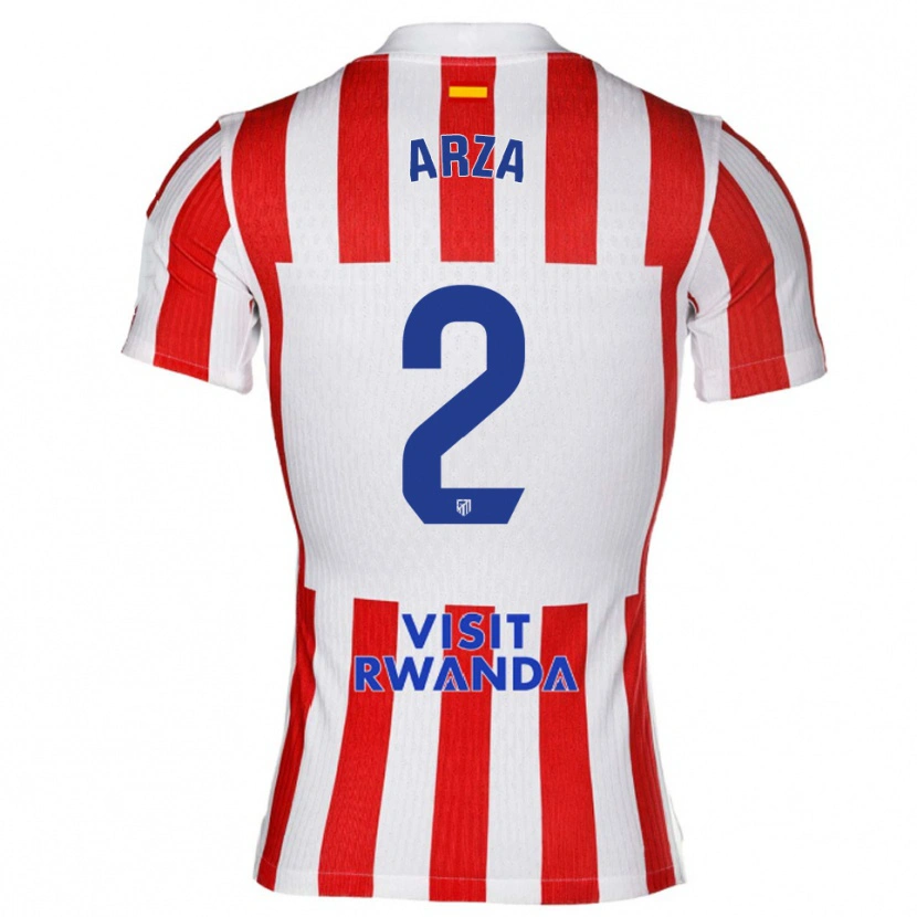 Danxen Dětské David Arza #2 Červená Bílá Domů Hráčské Dresy 2025/26 Dres