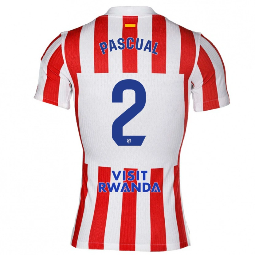 Danxen Dětské Martin Pascual #2 Červená Bílá Domů Hráčské Dresy 2025/26 Dres