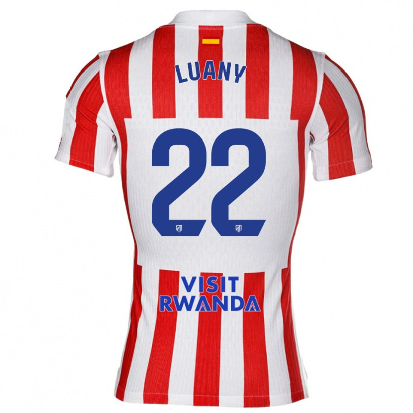 Danxen Dětské Luany Vitória Da Silva Rosa #22 Červená Bílá Domů Hráčské Dresy 2025/26 Dres