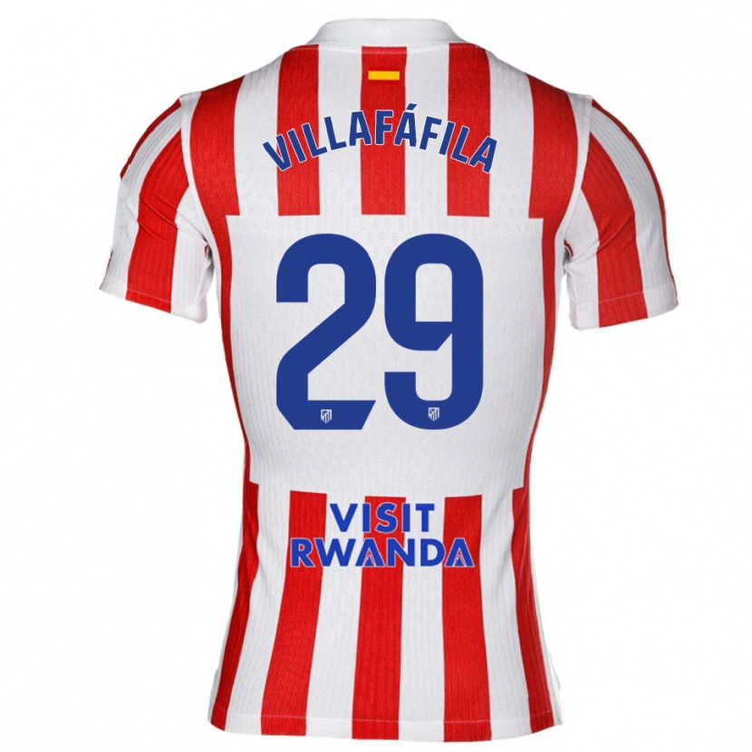 Danxen Dětské Mariano Villafáfila #29 Červená Bílá Domů Hráčské Dresy 2025/26 Dres