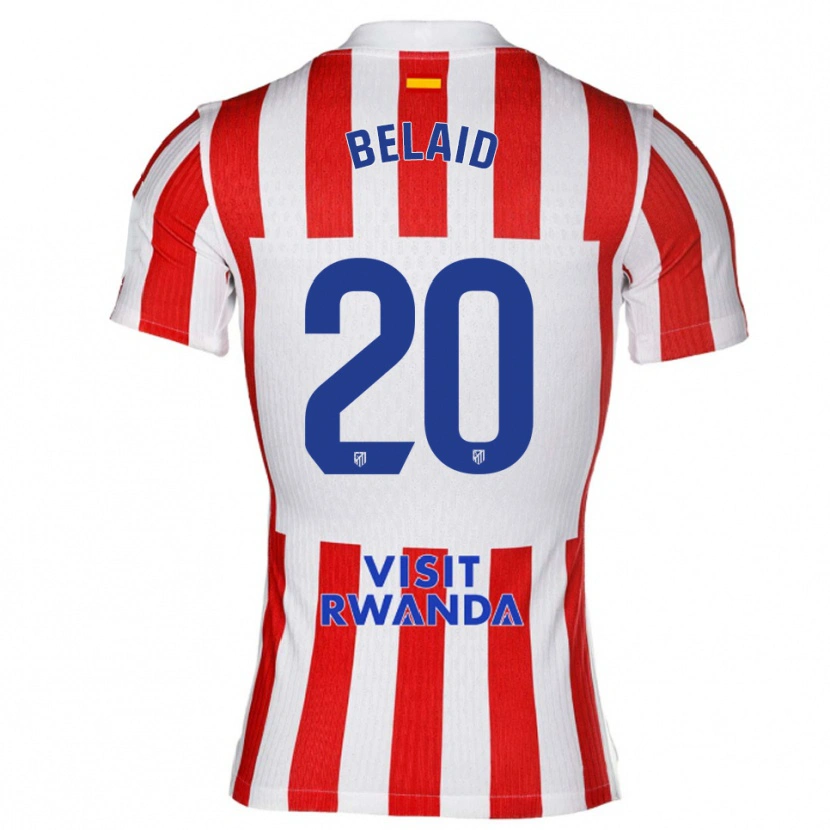Danxen Dětské Rayane Belaid #20 Červená Bílá Domů Hráčské Dresy 2025/26 Dres