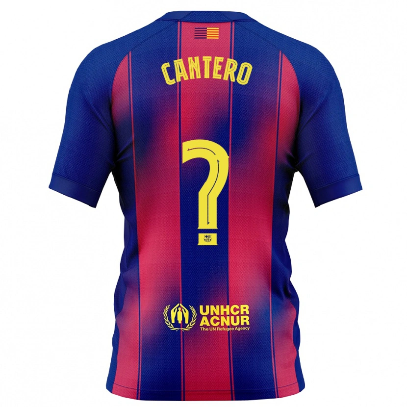 Danxen Dětské Rubén Cantero #0 Modrá Červená Domů Hráčské Dresy 2025/26 Dres